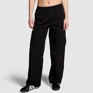 Victoria’s Secret PINK Satin Cargo Parachute Pants High Rise – Size Small